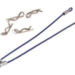 Secured Body Clip (4) with 80mm Retainer Link for 1/16 & 1/10 RC