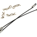 Secured Body Clip (4) with 100mm Retainer Link for 1/16 & 1/10 RC