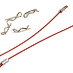 Secured Body Clip (4) with 100mm Retainer Link for 1/16 & 1/10 RC