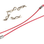 Secured Body Clip (4) with 120mm Retainer Link for 1/16 & 1/10 RC