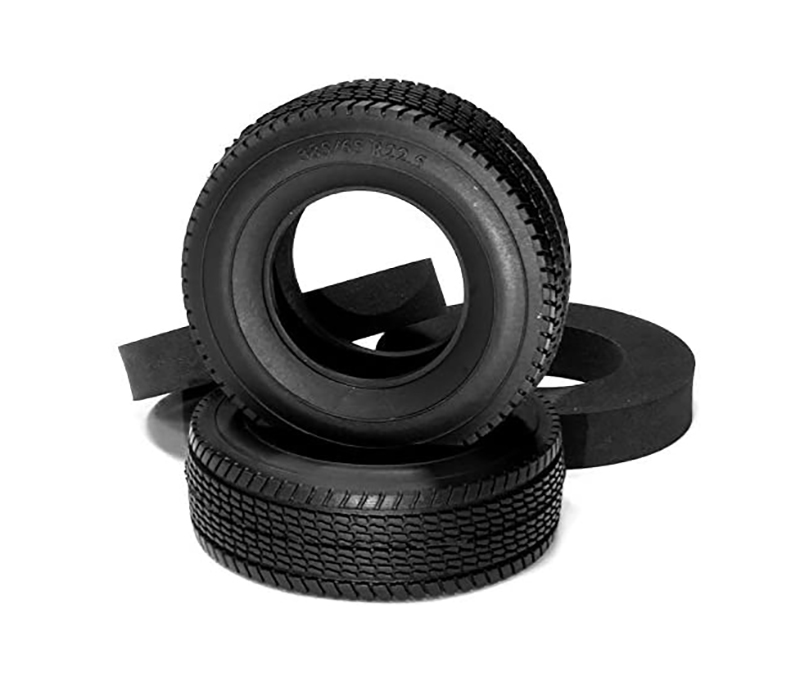 C31132 All Terrain Rubber 86mm Tire (2) for Tamiya 1/14 Tractor Truck W=25mm - Image 1