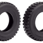 All Terrain Rubber 86mm Tire (2) for Tamiya 1/14 Tractor Truck W=20mm