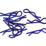 Color Bent-Up Body Clips (10) for 1/10 RC Cars & Trucks (LxW=25x7mm)