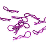 Color Bent-Up Body Clips (10) for 1/10 RC Cars & Trucks (LxW=23x9mm)