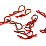 Color Bent-Up Body Clips (10) for 1/10 RC Cars & Trucks (LxW=23x9mm)