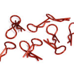 Color Bent-Up Body Clips (10) for 1/10 RC Cars & Trucks (LxW=24x11mm)