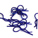 Color Bent-Up Body Clips (10) for 1/7 & 1/8 RC Cars & Trucks (LxW=33x13mm)