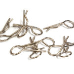 Bent-Up Body Clips (10) for 1/7 & 1/8 RC Cars & Trucks (LxW=33x13mm)
