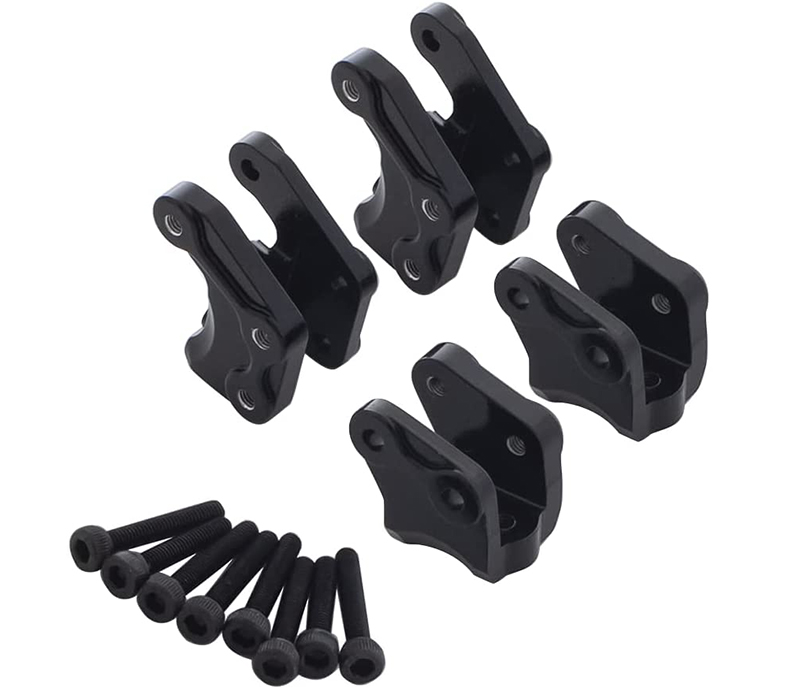 C31159BLACK Alloy Front & Rear Linkage Mounts for Axial 1/10 RBX10 Ryft 4WD Rock Bouncer - Image 1