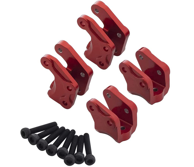 C31159RED Red Alloy Front & Rear Linkage Mounts for Axial 1/10 RBX10 Ryft 4WD Rock Bouncer - Image 1