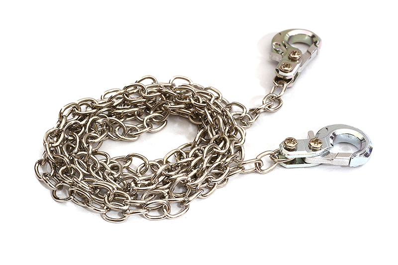 C31168 Realistic 1/10 Scale Metal Drag Chain w/ Tow Hooks for Off-Road Crawler - Image 1