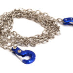 Realistic 1/10 Scale Metal Drag Chain w/ Tow Hooks for Off-Road Crawler