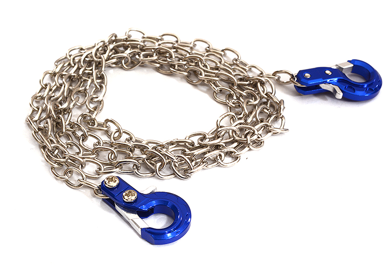 C31170 Realistic 1/10 Scale Metal Drag Chain w/ Tow Hooks for Off-Road Crawler - Image 1