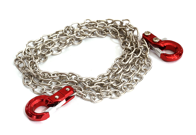 C31172 Realistic 1/10 Scale Metal Drag Chain w/ Tow Hooks for Off-Road Crawler - Image 1