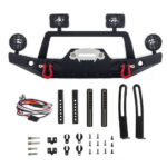 Realistic Front Alloy Bumper w/ LED for Traxxas TRX-4 w/ 43mm Mount