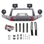 Realistic Front Alloy Bumper w/ LED for Traxxas TRX-4 w/ 43mm Mount