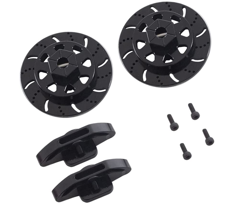 C31185BLACK Realistic Brake Disc (2) for Axial 1/10 RBX10 Ryft 4WD Rock Bouncer - Image 1