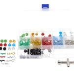 1/10 Color Body Clips, M4 Hex Wheel Nuts & 4-Way Cross Wrench w/ Carrying Box