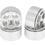 Billet Machined Alloy Wheels (4) for Axial 1/24 SCX24 Rock Crawler