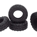 Realistic Rubber Tires (4) for Axial 1/24 SCX24 Rock Crawler (O.D.=48mm)