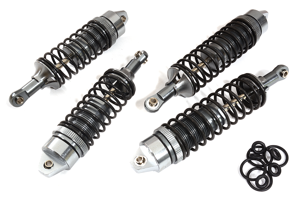C31228GUN Alloy Shock Set (4) for Traxxas 1/10 Slash 4X4 Off-Road - Image 1