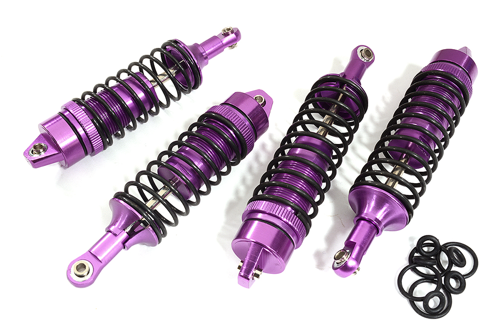 C31228PURPLE Alloy Shock Set (4) for Traxxas 1/10 Slash 4X4 Off-Road - Image 1