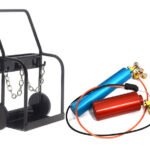 Realistic Model Welding Cylinders, Torch, Cart Hand Truck for 1/10 Scale Crawler