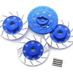 Realistic Alloy Machined Brake 12mm Hex Hub Set for 1/10 Scale On-Road