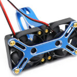 Alloy Mount + 40x40mm Twin Cooling Fan for X-Maxx, Arrma 1/5 & Motor 48-57mm OD