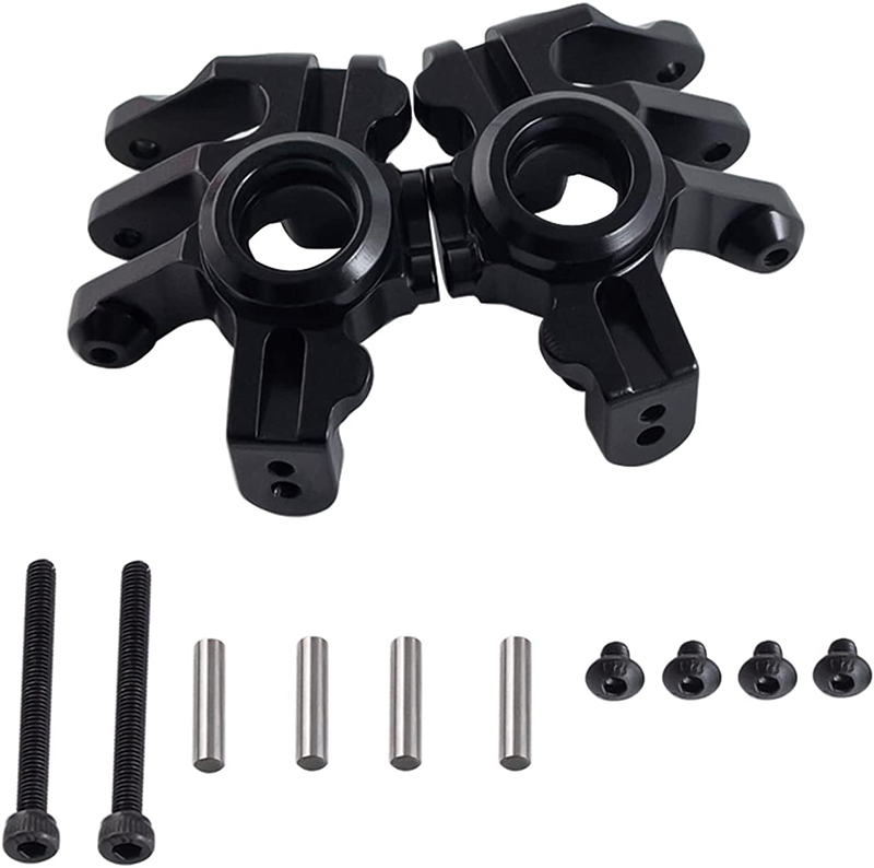 C31253BLACK Machined Alloy Steering Blocks for Axial 1/10 RBX10 Ryft 4WD Rock Bouncer - Image 1
