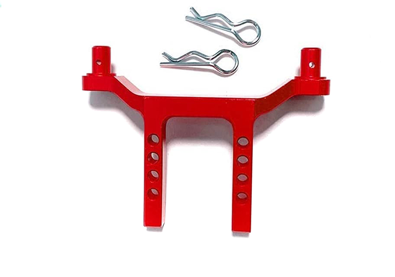 C31259RED Alloy Machined Front Body Mount for Traxxas LaTrax Teton 1/18 Monster Truck - Image 1