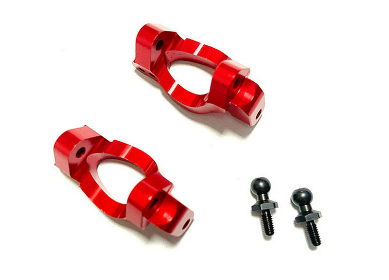 C31260RED Alloy Machined Caster Blocks for Traxxas LaTrax Teton 1/18 Monster Truck - Image 1