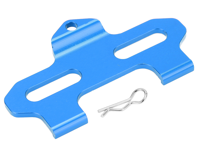 C31263BLUE Alloy Machined Battery Holding Plate for Traxxas LaTrax Teton 1/18 Monster Truck - Image 1