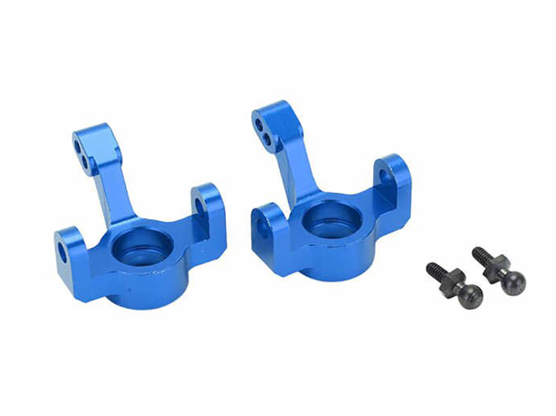 C31266BLUE Alloy Machined Steering Blocks for Traxxas LaTrax Teton 1/18 Monster Truck - Image 1