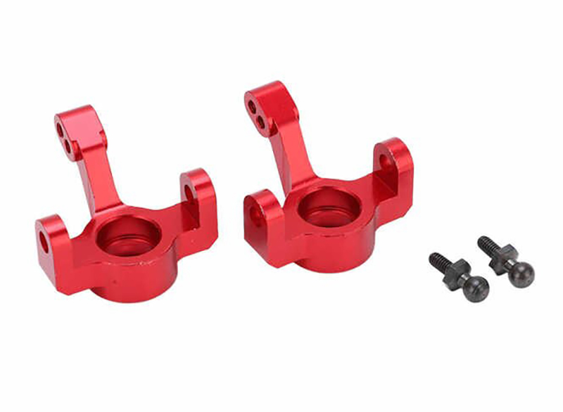 C31266RED Alloy Machined Steering Blocks for Traxxas LaTrax Teton 1/18 Monster Truck - Image 1