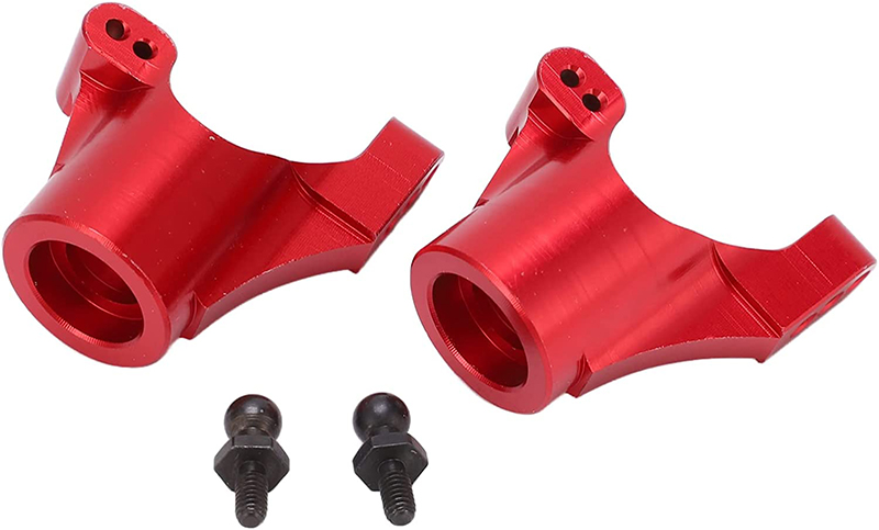 C31267RED Alloy Machined Rear Hub Carriers for Traxxas LaTrax Teton 1/18 Monster Truck - Image 1