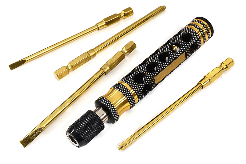 C31277 QuickPit 4 Sizes, Screw Driver Tip Set (2 x Phillips & 2 x Flat) - Image 1