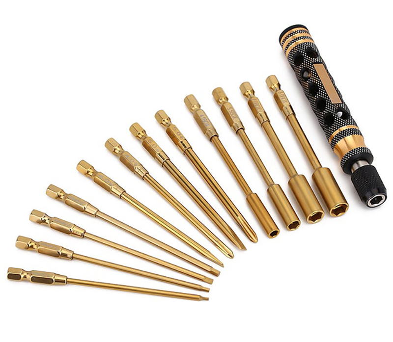 C31279 QucikPit RC Tool Wrench w/12 Tips (Allen 1.5, 2, 2.5 & 3mm+Phillips+Flat+Nut) - Image 1