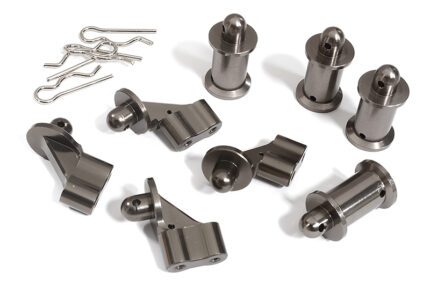 Machined Front & Rear Body Mount Set for Arrma 1/8 Kraton 6S BLX V3 AR330230