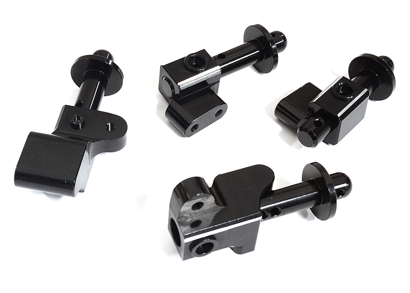 C31293BLACK Machined Front & Rear Body Mount Set for Arrma 1/8 Outcast 6S BLX AR320357 - Image 1