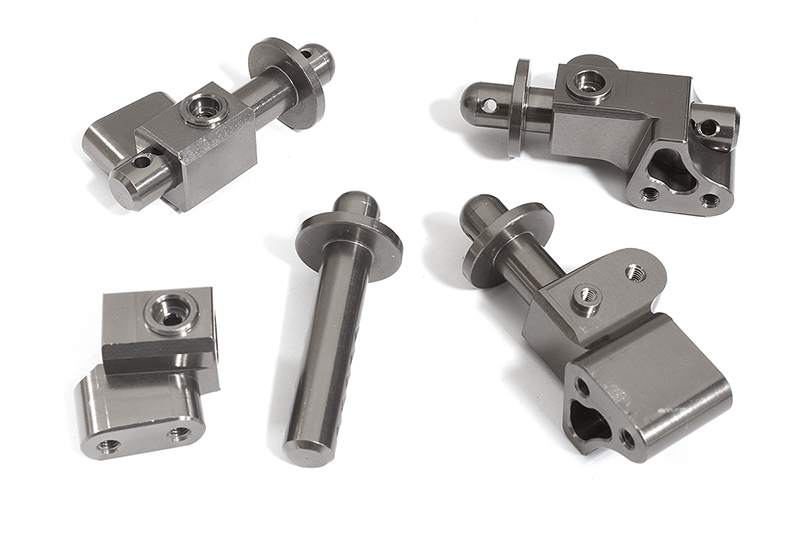 C31293GREY Machined Front & Rear Body Mount Set for Arrma 1/8 Outcast 6S BLX AR320357 - Image 1