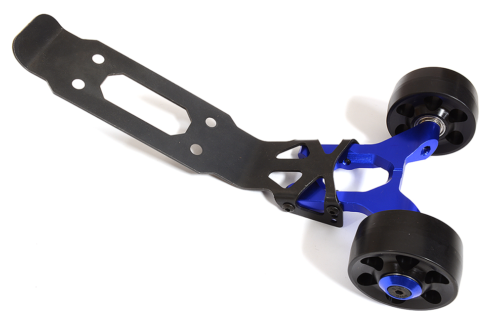 C31296BLUE Billet Machined Wheelie Bar for Traxxas 1/10 Maxx 4S 8976 - Image 1