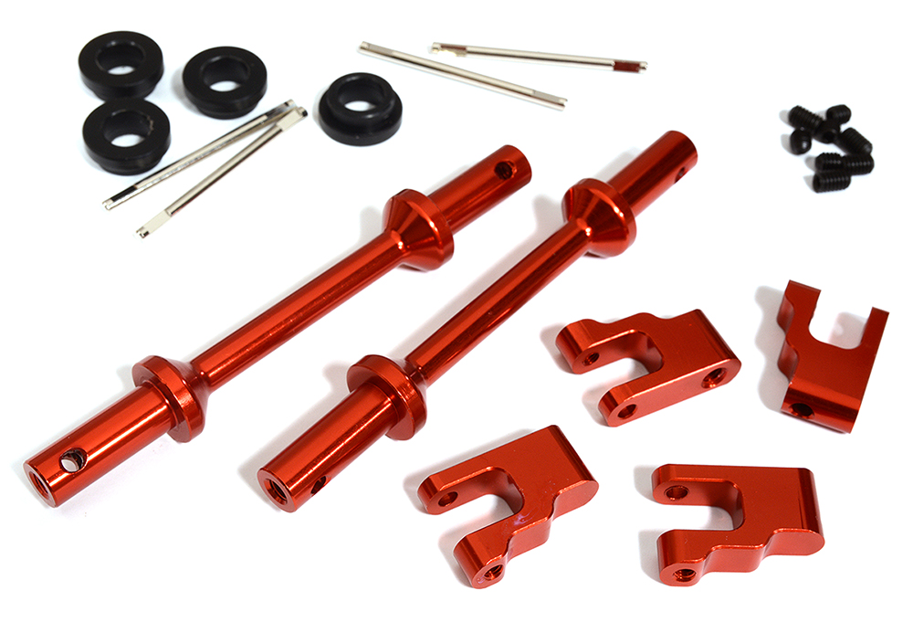 C31300RED Front Anti-Roll Sway Bar Set for Losi 1/8 LMT 1.0 4WD Monster Truck - Red - Image 1