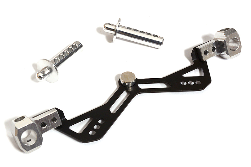 C31306SILVER Billet Machined Front Body Mount Set for Team Associated DR10 Drag Race Car RTR - Image 1