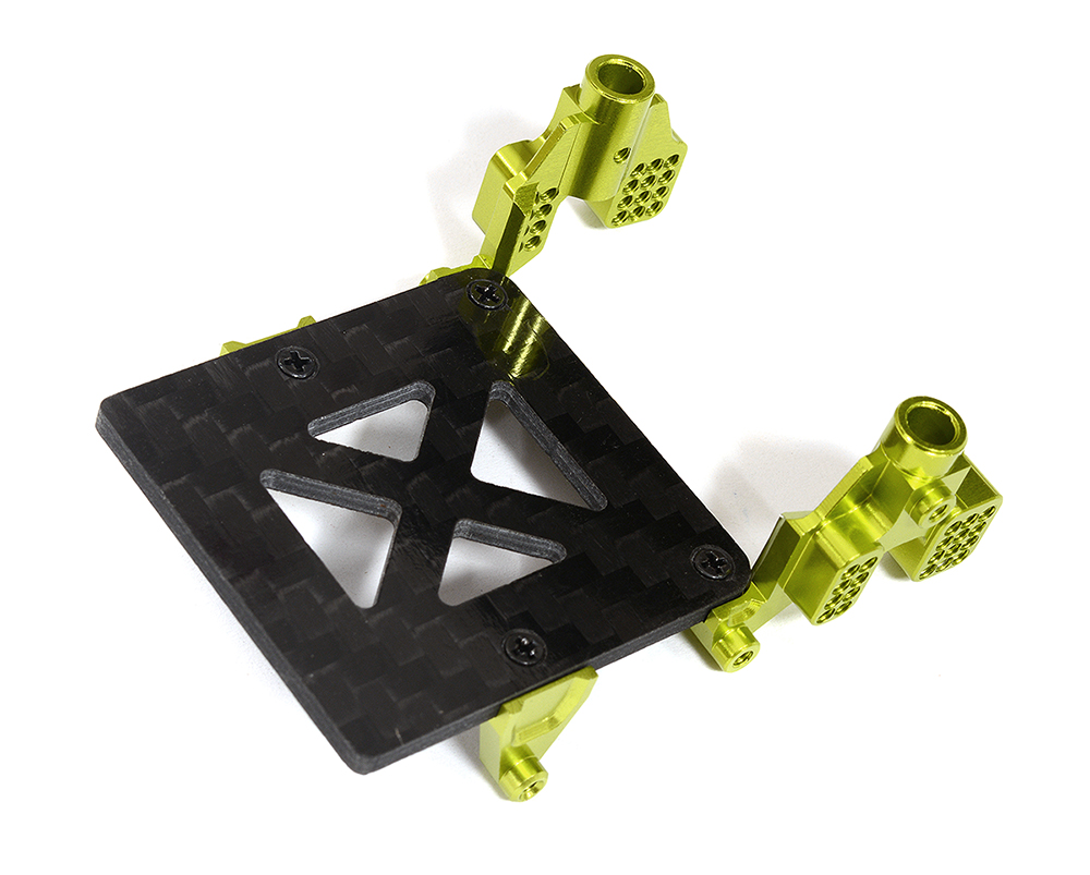 C31307GREEN Billet Machined Front Shock Towers w/ Receiver Mount for Axial 1/24 SCX24 - Image 1