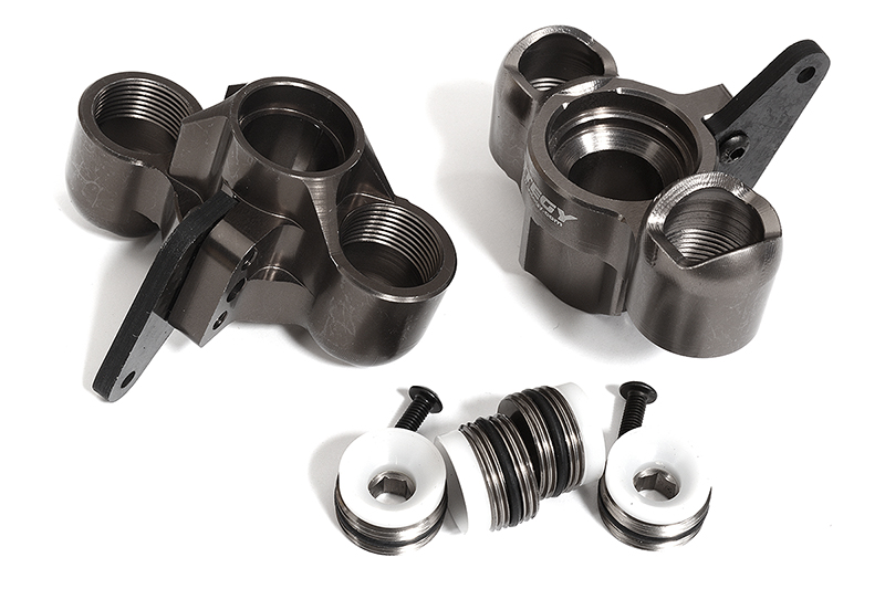 C31321GREY Billet Machined Steering Knuckles for Arrma 1/8 Scale Kraton 6S BLX AR330505 - Image 1