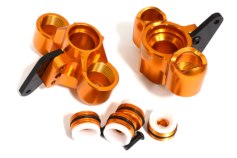 C31321ORANGE Billet Machined Steering Knuckles for Arrma 1/8 Scale Kraton 6S BLX AR330505 - Image 1