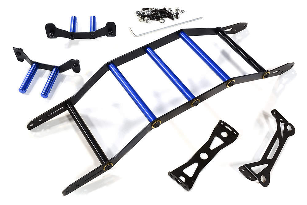 C31324BLUE Alloy Exo-Skeleton Body Roll Cage Kit for Arrma 1/10 Granite 4X4 3S BLX AR402261 - Image 1