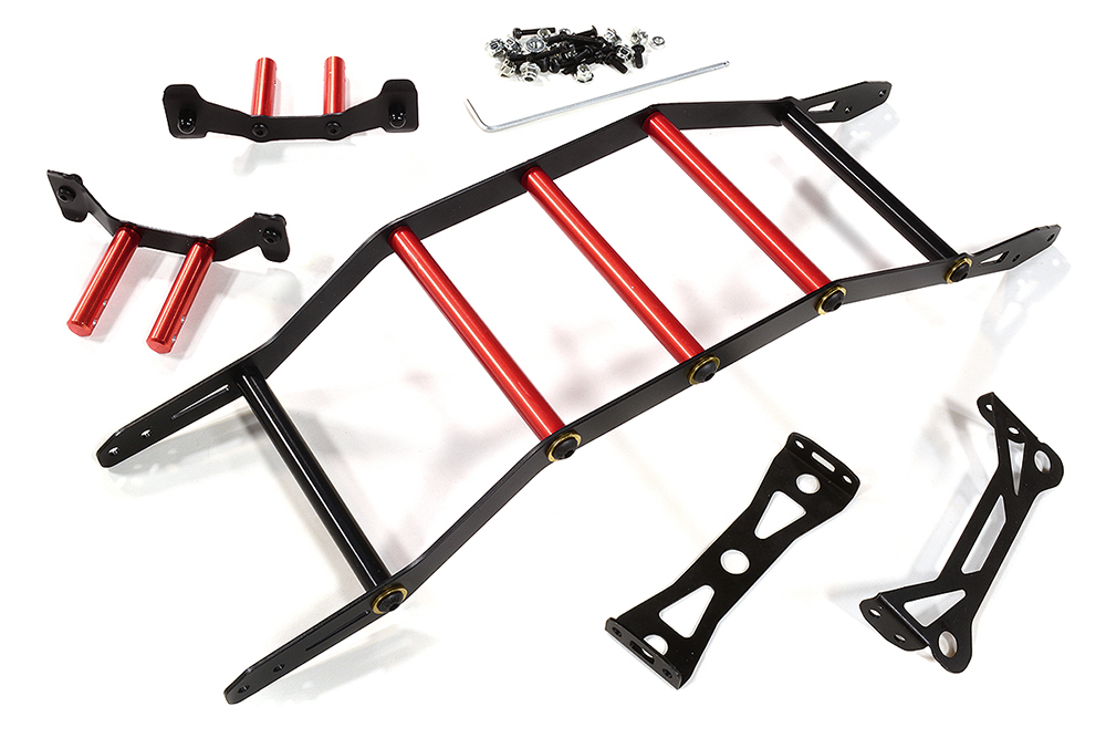 C31324RED Alloy Exo-Skeleton Body Roll Cage Kit for Arrma 1/10 Granite 4X4 3S BLX AR402261 - Image 1
