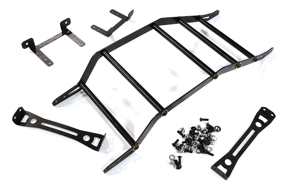C31325BLACK Alloy Exo-Skeleton Body Roll Cage Kit for Arrma 1/8 Outcast 6S BLX AR406086 - Image 1